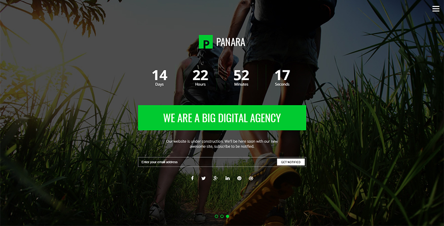 Panara – Responsive Coming Soon Template