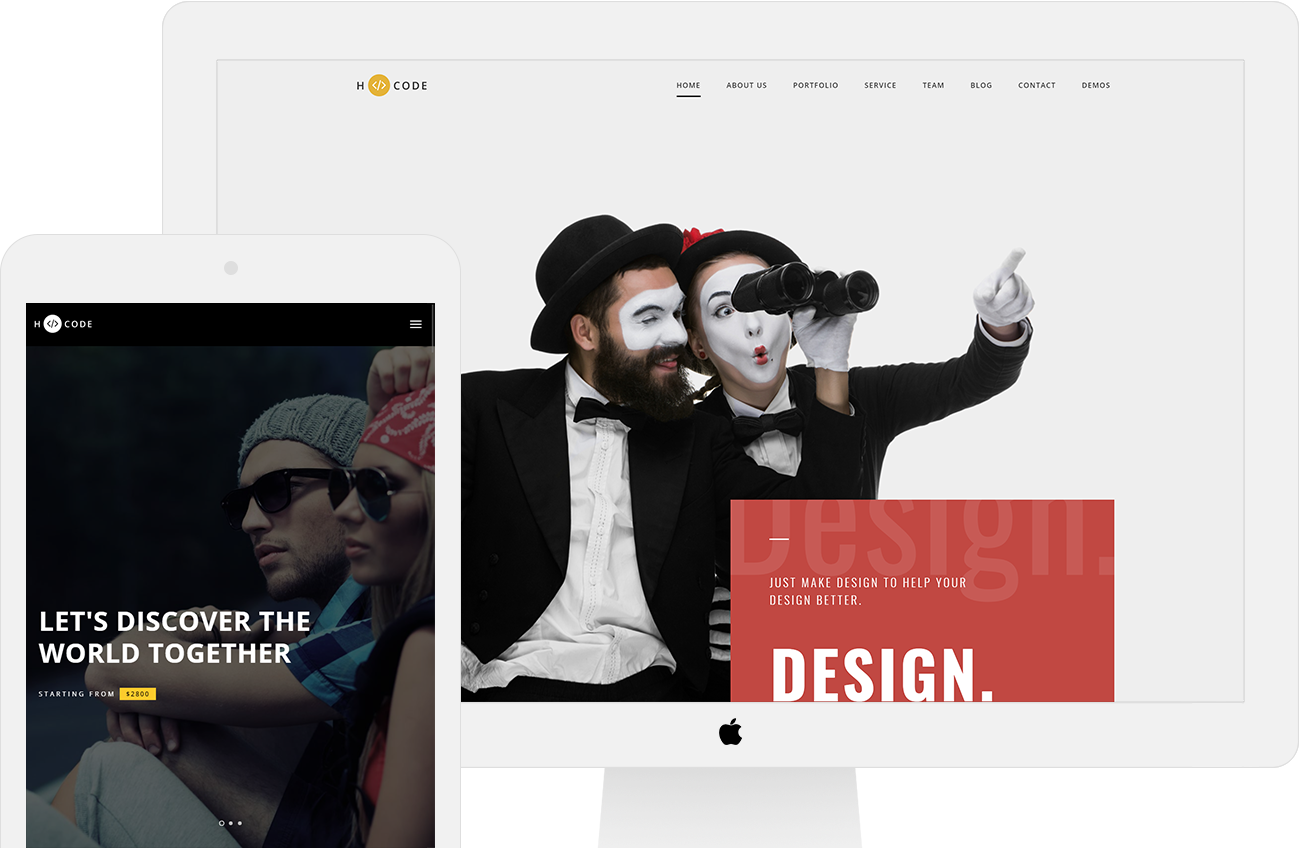H-Code multipurpose onepage & multi page template