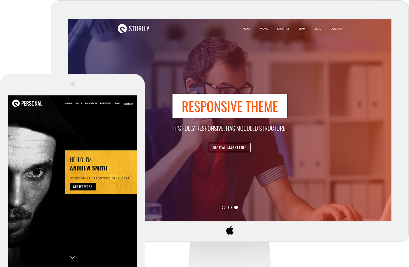 Sturlly responsive one page multipurpose template