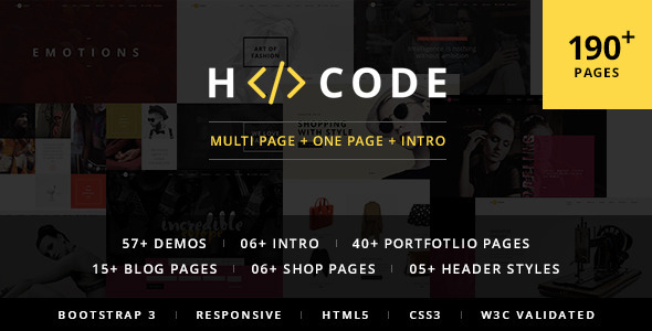 H-code html template